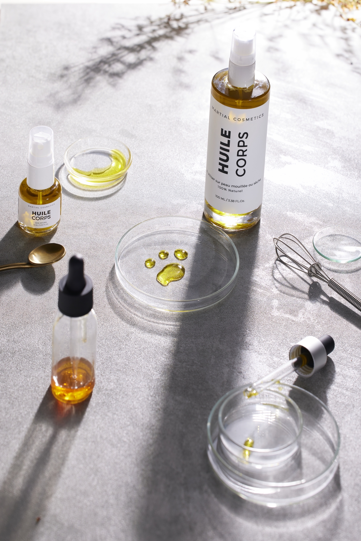 Martial Cosmetics - La composition de l'huile pour le corps